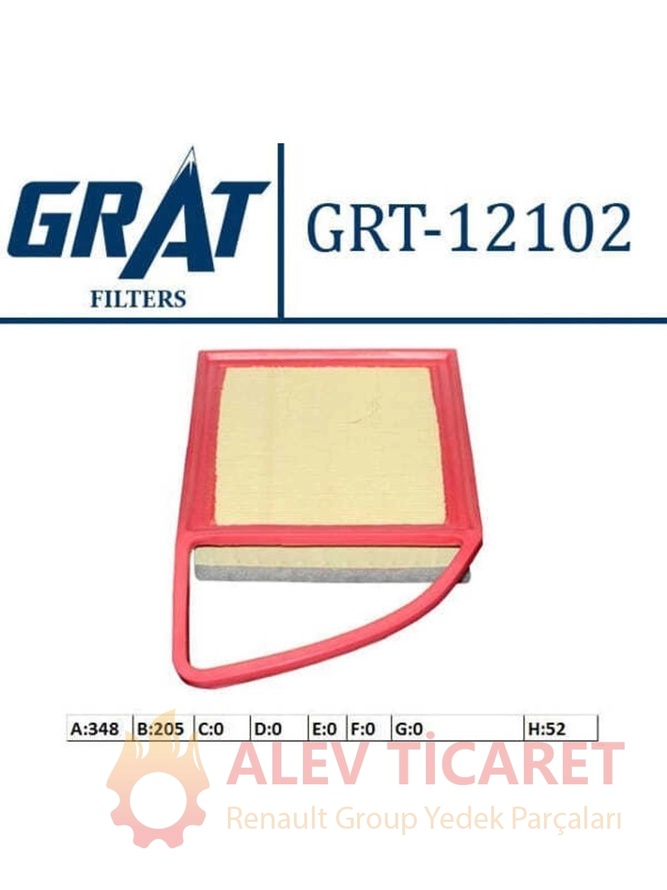 Peugeot PARTNER GRAT HAVA FİLTRESİ 