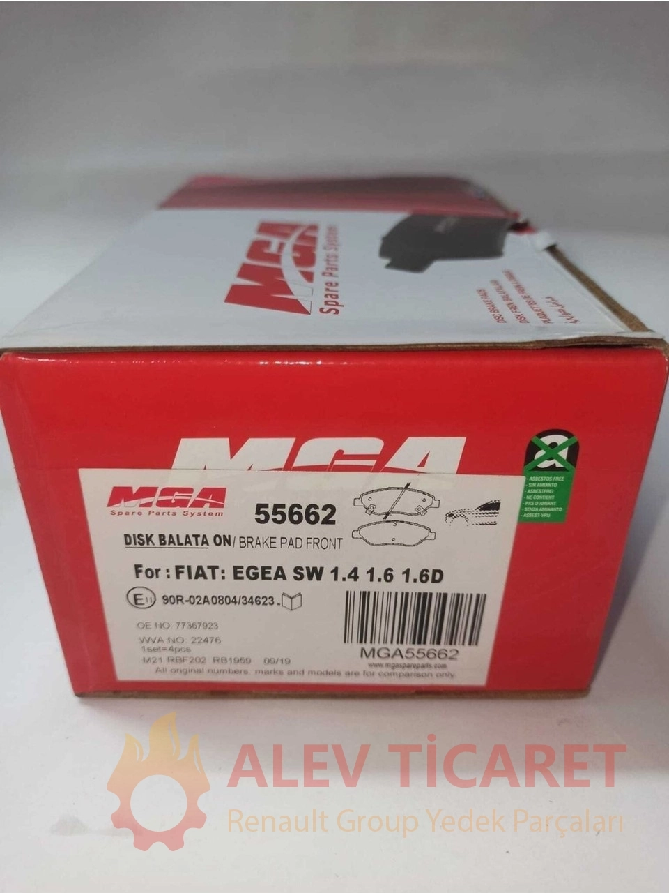 MGA 55662 Fıat Egea Sw 1.4-1.6-1.6 D Ön Fren Balatası